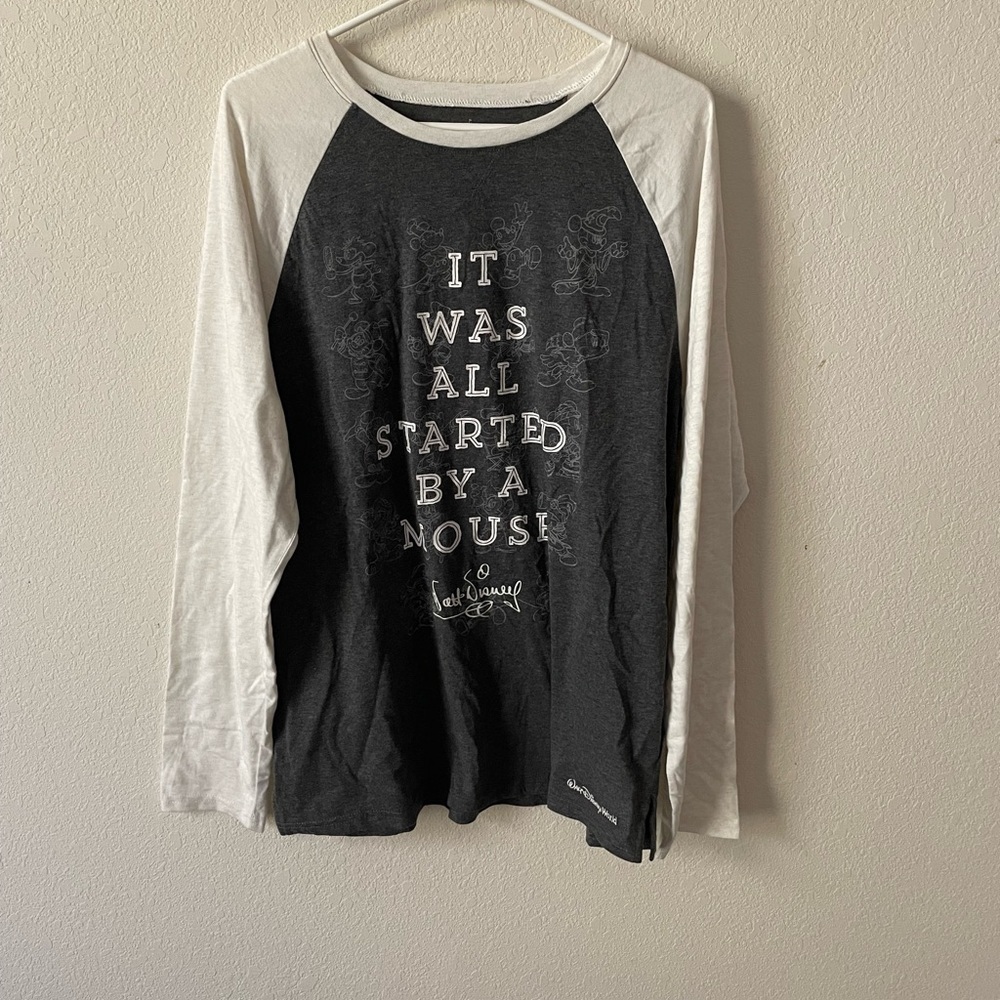 Disney Black and White Long Sleeve Tee